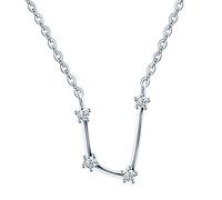 MicVivien Collar de plata de ley 925 para mujer con colgante de constelación, signo del zodiaco, 12 horóscopo, astrología, estrella collar con pendientes