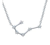 MicVivien Collar de plata de ley 925 para mujer con colgante de constelación, signo del zodiaco, 12 horóscopo, astrología, estrella collar con pendientes