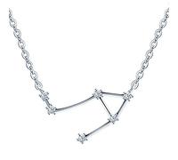 MicVivien Collar de plata de ley 925 para mujer con colgante de constelación, signo del zodiaco, 12 horóscopo, astrología, estrella collar con pendientes