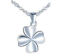 MicVivien Collar Mujer Plata de Ley 925 Colgante de Trébol Plata, Trébol 4 Hojas Joyas Mujer para Madre Mamá Abuela Hija Niña Esposa Novia