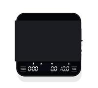 MICXNIC Báscula digital de café con temporizador, mini báscula de espresso con 4 modos para verter café, pantalla LED de espejo con alta precisión y sensor táctil, recargable por USB, báscula de