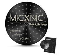 MICXNIC Pantalla de disco de 54 mm, 0,8 mm de grosor, reutilizable, para portafiltro Sage de 54 mm, filtro de doble capa, pantalla de disco espresso de titanio de acero inoxidable con bolsa de papel,