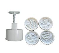 Mid Autumn Festival Macher Lily Of The Valley Moon Cake Molde de Cookie Marcas de Galletas Prensa Mano Cortador de Postres Sello y Cortador Prensa para Hornear Boda