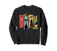 Mid Century Cat Retro Atómico Age Space Modern Midcentury 50s Sudadera