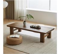 Mid Century Japanese Floor Table, Nordic Style Solid Wood Low Table, Rectangular Tea Table, Minimalist Tatami Meditation Coffee Table, Space Saving and Easy To Install(Size:60x35x30cm,Color:A)