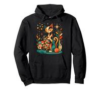 Mid Century Modern Cat Knitting Yarn Crochet Lover Sudadera con Capucha