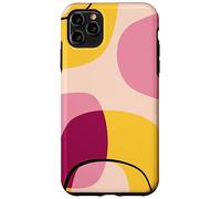 Mid Century Modern Circles Geometric Pink Yellow Shapes Carcasa para iPhone 11 Pro MAX