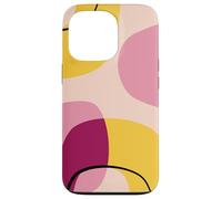 Mid Century Modern Circles Geometric Pink Yellow Shapes Carcasa para iPhone 13 Pro