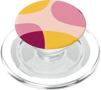 Mid Century Modern Circles Geometric Pink Yellow Shapes PopSockets PopGrip para MagSafe