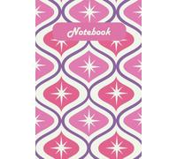 Mid Century Modern Notebook - Retro Atomic Starburst Pattern Journal - Pink & Lavender Vintage Geometric Design - 6x9 Lined Notebook