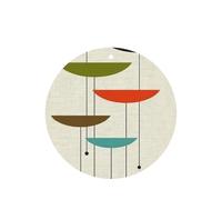 Mid Century Modern Prints - Juego de tarjetas de ambientador redondas para coche, aroma a lavanda, 10/24 piezas