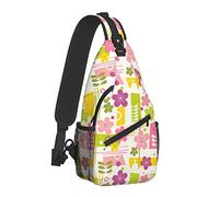 Mid Century Modern Spring Pattern Sling Bag para Mujeres Hombres, Crossbody Shoulder Bags Casual Sling Backpack Chest Bag Travel Senderismo Mochila al Aire Libre
