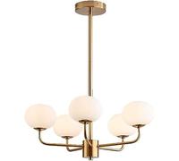 Mid Century Rustic Ceiling Lamp Compatible with Fixture Pendant Lighting, LED Chandelier