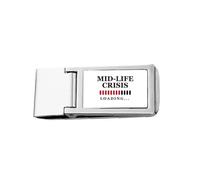 Mid-Life Crisis Process Loading - Cartera de bolsillo con clip para dinero de acero inoxidable