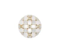 Mida Aplique/ Lámpara de Techo Grande Blanco/Oro