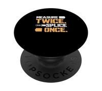 Mida Dos Veces Empalme una Vez Divertidos técnicos de Fibra óptica PopSockets PopGrip Adhesivo