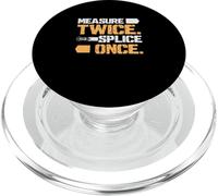 Mida Dos Veces Empalme una Vez Divertidos técnicos de Fibra óptica PopSockets PopGrip para MagSafe