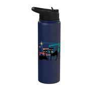 Midcentury Cats Mid Century Retro Atomic Age Space Kitten Stainless Steel Insulated Water Bottle