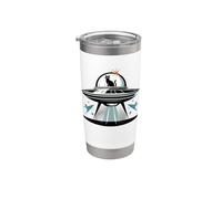 Midcentury Mid Century Cat Retro Atomic Age Space Capsule Vaso térmico de acero inoxidable de doble pared