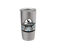 Midcentury Mid Century Cat Retro Atomic Age Space Capsule Vaso térmico de acero inoxidable de doble pared