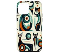 Midcentury Mid Century Cat Retro Atomic Age Space Modern Carcasa para iPhone 12 Mini