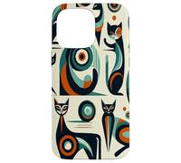 Midcentury Mid Century Cat Retro Atomic Age Space Modern Carcasa para iPhone 14 Pro MAX
