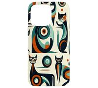 Midcentury Mid Century Cat Retro Atomic Age Space Modern Carcasa para iPhone 15 Pro MAX