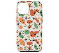 Midcentury Mid Century Modern Atomic Retro Beige Pattern Carcasa para iPhone 12/12 Pro