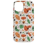 Midcentury Mid Century Modern Atomic Retro Beige Pattern Carcasa para iPhone 14