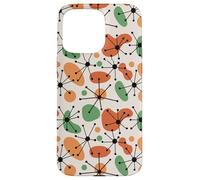 Midcentury Mid Century Modern Atomic Retro Beige Pattern Carcasa para iPhone 15 Pro MAX