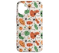 Midcentury Mid Century Modern Atomic Retro Beige Pattern Carcasa para iPhone 16 Plus