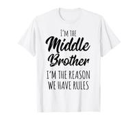 Middle Brother Shirt I'm Reason We Have Rules Funny Sibling Camiseta