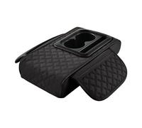 Middle Console Cover, Leather Armrest Cover, 12.2x2.56x6.3 inches, Cushion Cup Holder, Car Center Console Protector, Storage Organizer, Fit for Most Vehicles, SUV, Truck