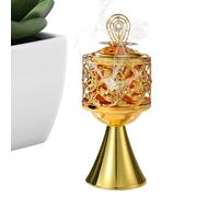 Middle East Incense Burner - Arabic Incense Burner | Decorative Desktop Ornament and Efficient Ash Catcher - Metal Censer for Home, Ceremony, Hotels, Places of Worship like Churches and Temples