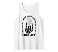Middle Finger F Off You Smell Like Drama & Headache Go Away Camiseta sin Mangas