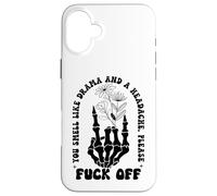Middle Finger F Off You Smell Like Drama & Headache Go Away Carcasa para iPhone 16 Plus