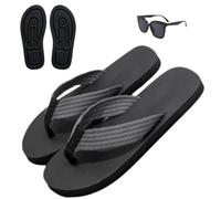 Middle Finger Hidden Design Flip Flops, Funny Non-Slip Sand Imprint Finger Shoes, Quick-Drying Beach Sandals for Men Women