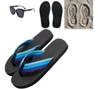 Middle Finger Hidden Design Flip Flops, Funny Non-Slip Sand Imprint Finger Shoes, Quick-Drying Beach Sandals for Men Women
