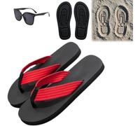 Middle Finger Hidden Design Flip Flops, Funny Non-Slip Sand Imprint Finger Shoes, Quick-Drying Beach Sandals for Men Women