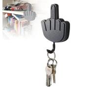 Middle Finger Key Pendant Fun Gift Ideas Middle Finger Wall Key Pendant, Gesture Self Adhesive Key Hook for Doorway Wall Entrance Hallway, Home Gift Ideas Decor (1 PCS)