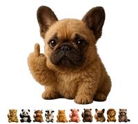 Middle Finger Plush Animal Toy,Attitude Finger Plush Animal, Highland Cow,Funny Soft Animals,Stress Relief Decor Gift,Unique Gifts for Home Office Decor-A
