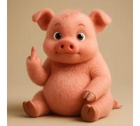 Middle Finger Plush, Conoce Al Escuadrón de Actitud: Pequeños Rebeldes de Felpa con SASS y Acurrucados, Bolsillo Piglet