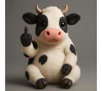 Middle Finger Plush, Conoce Al Escuadrón de Actitud: Pequeños Rebeldes de Felpa con SASS y Acurrucados, Bolsillo Cow