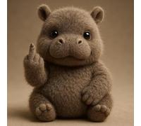 Middle Finger Plush, Conoce Al Escuadrón de Actitud: Pequeños Rebeldes de Felpa con SASS y Acurrucados, Bolsillo Hippo