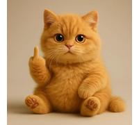 Middle Finger Plush, Conoce Al Escuadrón de Actitud: Pequeños Rebeldes de Felpa con SASS y Acurrucados, Bolsillo Kitten