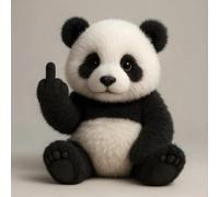 Middle Finger Plush, Conoce Al Escuadrón de Actitud: Pequeños Rebeldes de Felpa con SASS y Acurrucados, Bolsillo Panda