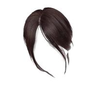 Middle Part Bangs - Clip-In Synthetic Hair Fringe Extension With Natural Look | Heat-Resistant Fake Bangs For Women Girls Wig Styling, Lightweight Soft Invisible Hairpiece For Daily Wear Or Cosplay