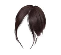 Middle Part Clip-In Bangs, Natural Looking Hair Topper, Side Fringe Wig Piece, Lightweight Breathable Design for Women, Ideal for Travel, Work, Parties, Everyday Use, 9.84 Inches