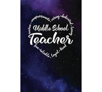 Middle School Teacher Gifts - a Blank Lined Journal with Heart Words, Great for Showing Your Appreciation: Purple and Blue Universe design