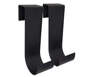 MIDE Products Ganchos de aluminio para vallas, se adapta a vallas de 1-1/4 pulgadas a 1-5/8 pulgadas de grosor, 10 pulgadas de largo, color negro